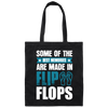Some Of The Best Memories Are Made In Flip Flops, Flip Flops Retro Canvas Tote Bag