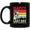 Alpaca Llama Vintage, Happy Last Day Of School Black Mug