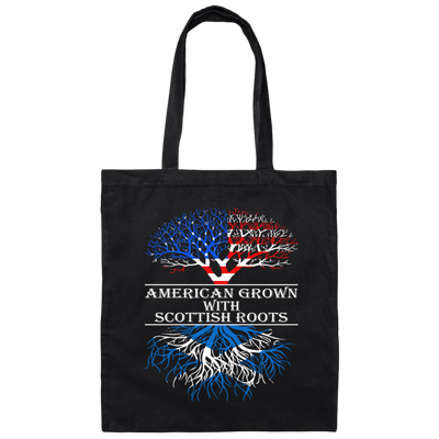 American Grown With Scottish Roots, American Roots Canvas Tote Bag