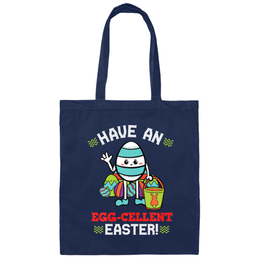 Have An Eggcellent Easter Egg Christian Holiday Canvas Tote Bag