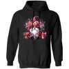 Pink Gnome, Cute Christmas, Cute Gnome, Pink Plaid Christmas Pullover Hoodie