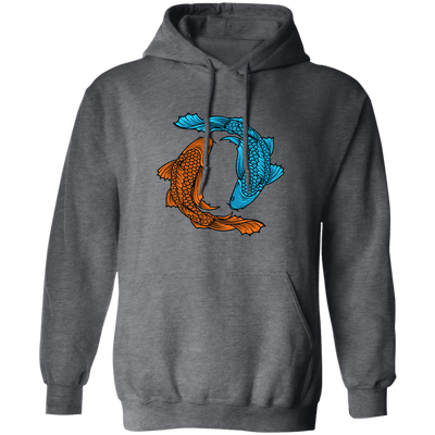 Koi Fish, Two Fishes Together, Good Luck, Prosperity, Perseverance Pullover Hoodie