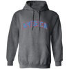 America Text, American Patriotic, 4th July Retro, 4th July Pullover Hoodie