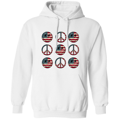 Peace American, Smiley Emotion, Smile America, Peace Smile Pullover Hoodie