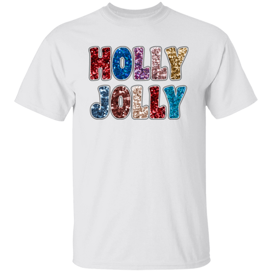 Holly Jolly, Sequin Holly Jolly, Blink Glitter Christmas, Merry Christmas, Trendy Christmas Unisex T-Shirt