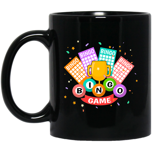 Bingo Trophy, Get The Trophy, Win The Game, Bingo Black Mug