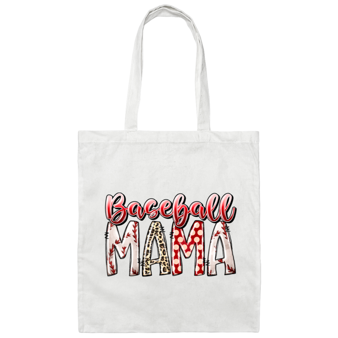 Best Mama, Baseball Mama, Love Baseball Gift, Gift For Mama, Mother's Day Gift, Sport Mom Canvas Tote Bag