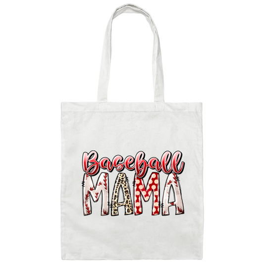 Best Mama, Baseball Mama, Love Baseball Gift, Gift For Mama, Mother's Day Gift, Sport Mom Canvas Tote Bag