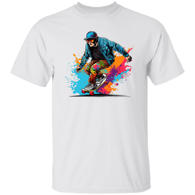 Cool Man, Cool Boy, Boy With Skateboard, Skateboarding Watercolor Unisex T-Shirt