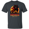 Catzilla In Tokyo City, Horror Cat, Black Cat, Angry Cat Unisex T-Shirt