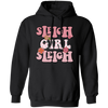 Sleigh Girl Sleigh, Pinky Sleigh, Groovy Sleigh, Pink Christmas Pullover Hoodie