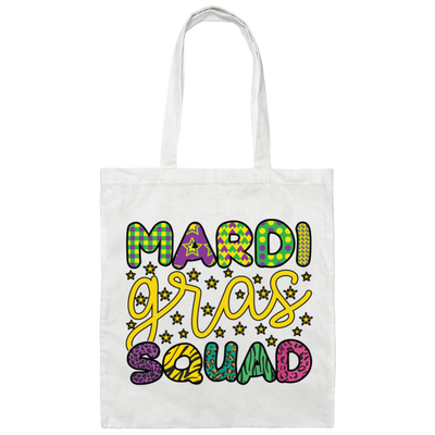 Mardi Gras Squad, Three Kings Day, Mardi Gras Festival Canvas Tote Bag