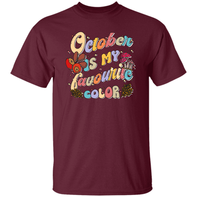 October Is My Favorite Color, Groovy October Birthday Unisex T-Shirt