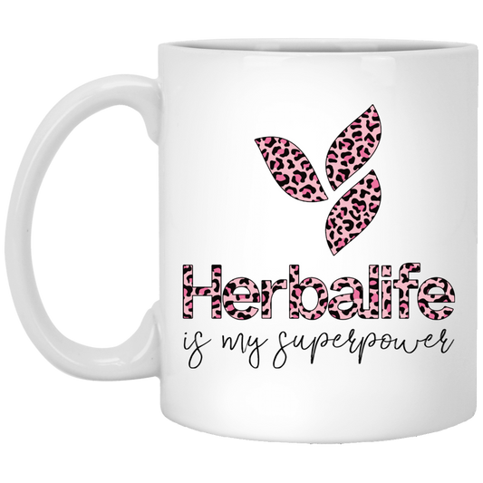 Herbalife New Logo Leopard White Mug