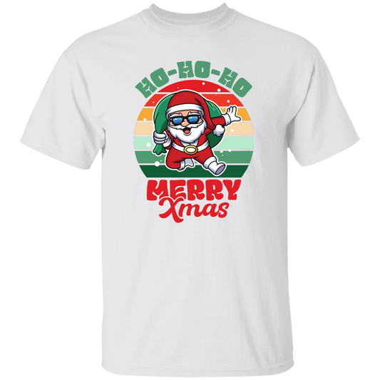 Ho Ho Ho Merry Xmas, Retro Christmas, Funny Santa, Merry Christmas, Trendy Christmas Unisex T-Shirt