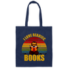 Sloth I Love Reading Books Canvas Tote Bag