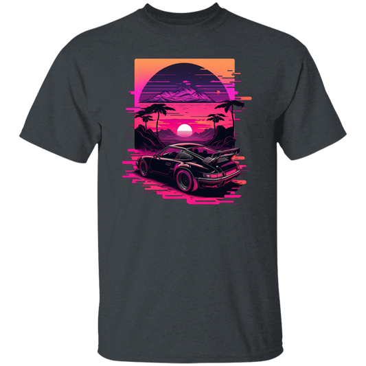 Race Car, Car Lover, Racing Car In Neon, Best Car Gift, Car On Race Unisex T-Shirt