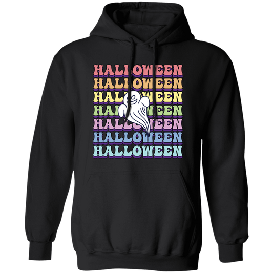 Halloween Party, Ghost Halloween, Groovy Halloween Pullover Hoodie