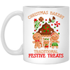 Christmas Bakery, Traditional Festive Treats, Gingerbread Family, Merry Christmas, Trendy Christmas White Mug