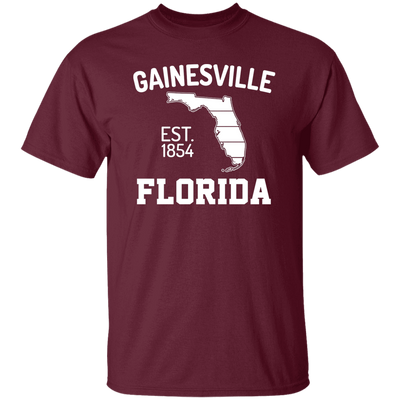 Gainesville, Florida, EST 1854, Florida Silhouette, American State Unisex T-Shirt