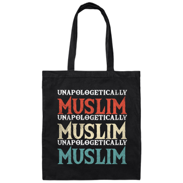 Retro Unapologetically Muslim Islam Allah Mosque Gift Canvas Tote Bag