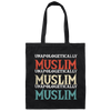 Retro Unapologetically Muslim Islam Allah Mosque Gift Canvas Tote Bag