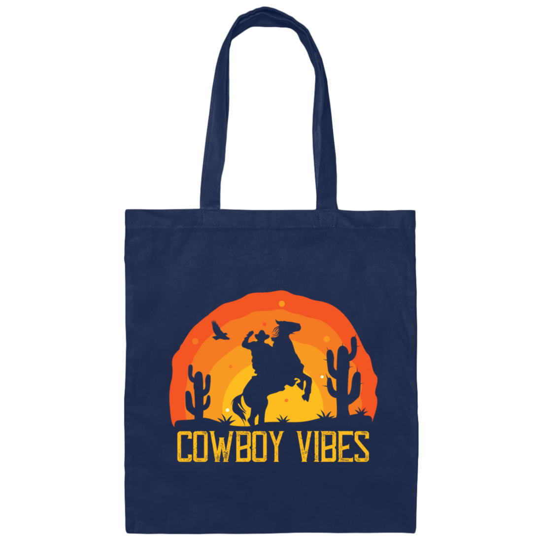 Love Cowboy, Cowboy Design, Cowboy Vibes, Retro Cowboy Canvas Tote Bag