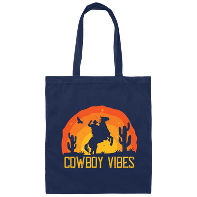 Love Cowboy, Cowboy Design, Cowboy Vibes, Retro Cowboy Canvas Tote Bag
