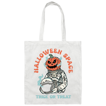 Halloween Space, Trick Or Treat, Astronaut Halloween Canvas Tote Bag