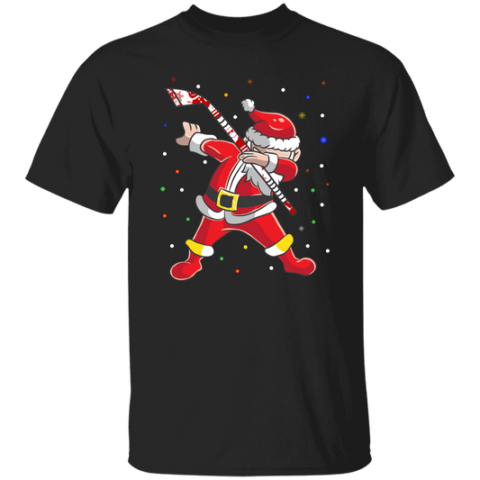 Dabbing Santa, Santa Claus, Sant Play Hockey, Merry Christmas, Trendy Christmas Unisex T-Shirt