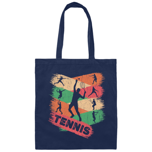 Tennis Vintage Lover, Best Of Sport, Love Tennis Ball Retro Gift Canvas Tote Bag