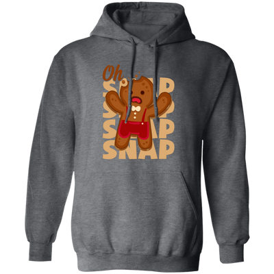 Oh Snap, Break Gingerbread, Funny Gingerbread, Merry Christmas, Trendy Christmas Pullover Hoodie