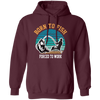 Born To Fish Forced To Work, Retro Fishing, Fishing Man Pullover Hoodie