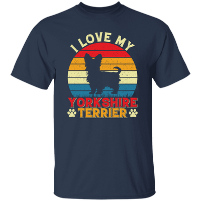 I Love My Yorkshire Terrier, Retro Yorkshire, Yorkshire Silhouette Unisex T-Shirt