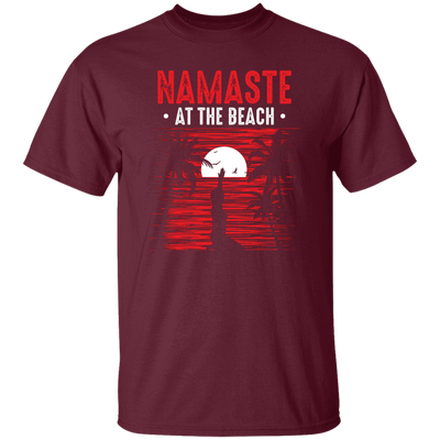 Namaste At The Beach, Retro Yoga, Yoga On Seaside Unisex T-Shirt