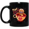 Gingerbread In Coffee Cup, Relaxing Gingerbread, Merry Christmas, Trendy Christmas Black Mug