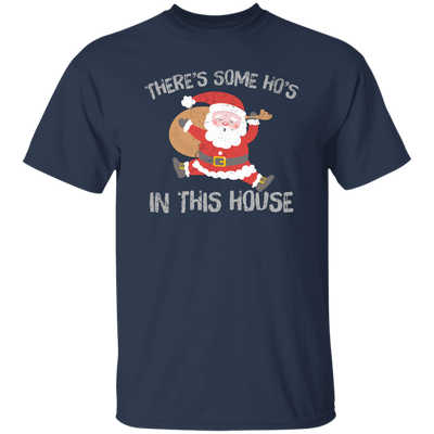 There's Some Ho's In This House, Cute Santa, Merry Christmas Unisex T-Shirt