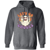 Let's Go Ghouls, 3 Boos, Funny Boo, Groovy Halloween Pullover Hoodie