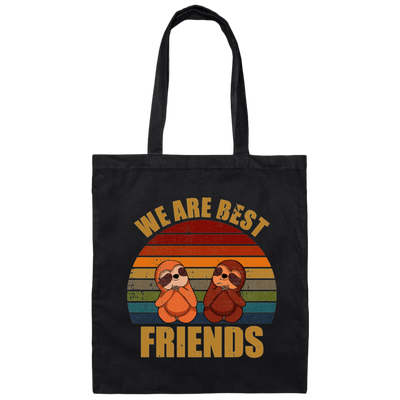 Sloth Friends We Are Best Friends Canvas Tote Bag