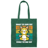 Inhale and Exhale Funny Cat, Yoga Meditation Cats Canvas Tote Bag