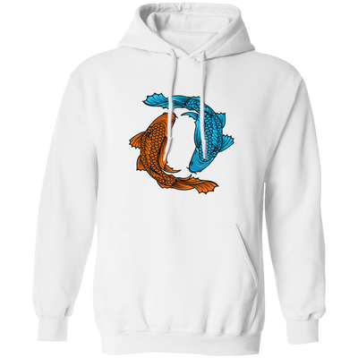 Koi Fish, Two Fishes Together, Good Luck, Prosperity, Perseverance Pullover Hoodie