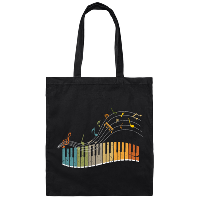 Piano Keyboard Retro, Piano Keyboard Gift Canvas Tote Bag