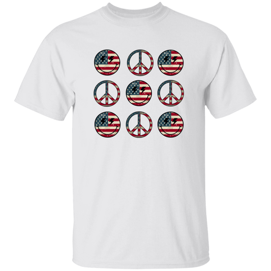 Peace American, Smiley Emotion, Smile America, Peace Smile Unisex T-Shirt