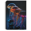 Jellyfish Team, Jellyfish Under The Ocean, Shimmering Polished Jellyfish Canvas