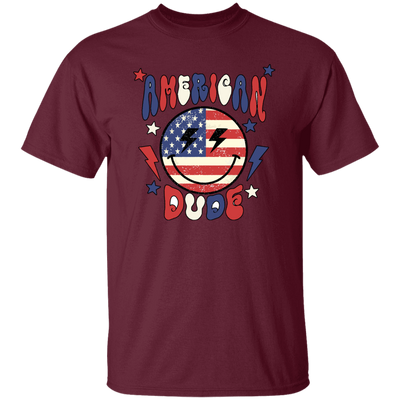 American Dude, Proud Of America, American Smile, Retro American Unisex T-Shirt