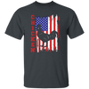 Chicken Silhouette, American Chicken, American Flag Unisex T-Shirt