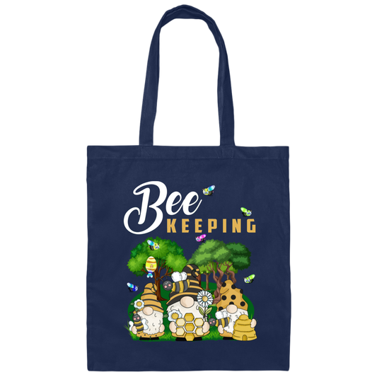 Bee Keeper Gnome, Bee Gnome, Bumble Bees, Bee Keeper Lover Gift, Best Bee Canvas Tote Bag