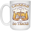 Cheers For 60 Years Old, Love 60th Birthday, Love Beer, Best 60th Birthday White Mug