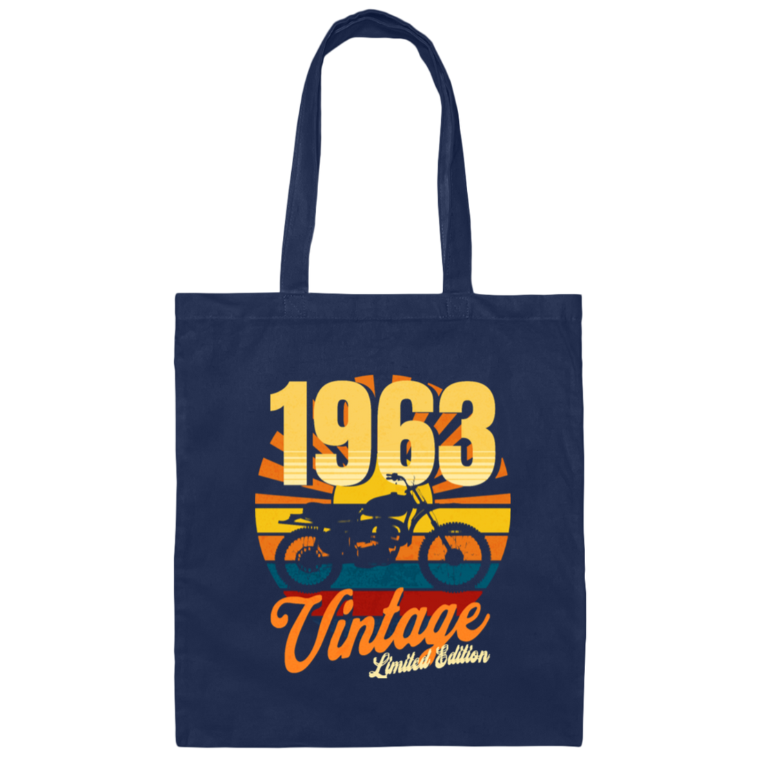 Vintage 1963 Gift, Motorbike Lover, Born In 1963, Limited Edition Canvas Tote Bag