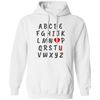 I Love You Alphabet, Valentine Alphabet, Love Valentine Pullover Hoodie